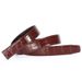 Men's Belts 3.5CM Crocodile Pattern Automatic Buckle Belt Body First Layer Cowhide Second Layer Cowhide Step Flat Edge_viptrois.com