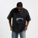 American Washed Vintage Lightning Print Loose Fit Couple T-Shirt Trend_viptrois.com