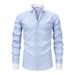 Men's Collar Stretch Non-Iron Dress Shirt - Breathable & Wrinkle-Resistant Polyester Business Casual Shirt For Office & Daily Wear_viptrois.com