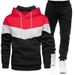 2023 Autumn/Winter Sports Men's 3 Contrast Hoodie Set Sweater Guard Pants Smooth Plate C_viptrois.com