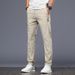 Spring Summer New Men's Casual Straight Slim Fit Stretch Ice Silk Sports Non-Iron Smooth Korean Style Trendy Long Pants_viptrois.com