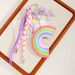 MIU Series Leather Cotton Filled Rainbow Pendant Love Balloon Dog Braided Rope Extremely Complex Bag Pendant Keychain High End_viptrois.com