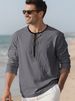 Men's Clothing New Casual Beach Men's Shirt European And American Cotton And Linen Middle Eastern Desert Style Long Sleeved Polo Shirt_viptrois.com