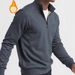 Men's Fleece-Lined High Neck Sweatshirt - Winter Zip-Up Thermal Top With Sherpa Interior, Slim Fit Pullover For Cold Weather_viptrois.com