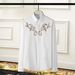 Men's Clothing Royal Pattern Shirt With Rhinestones Celebrity Style Fashion Casual Clothing Premium Embroidered Shirt Long Sleeve For Formal & Casual_viptrois.com