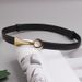 Matte black belt for women with skirt waistband and versatile metal hook buckle for women with coat girdle_viptrois.com
