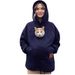 Unisex Fleece Zip-Up Hoodie – Oversized Pet-Friendly Winter Pullover With High-Street Style, Soft Sherpa Lining & Creative Pockets_viptrois.com