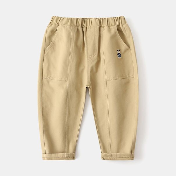 Children's Pants Wholesale New Boys' Casual Trousers Korean Style Baby Embroidered Pants One Piece Trendy_viptrois.com