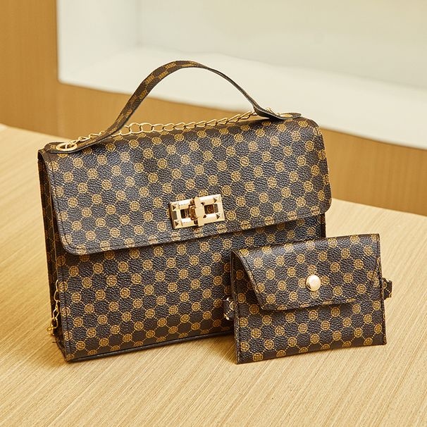 Women's Bags Crocodile Pattern Bullet Lock Two Piece Small Square Bag Spring And Summer New Personalized Ladies Coin Bag_viptrois.com