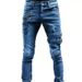 Loom 2025 European And American Cross-Border Personality Trendy Distressed Ripped Motorcycle Skinny Jeans For Men_viptrois.com