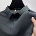 Men's Clothing Summer New Solid Color Lapel Half Sleeved Shirt Top Trendy Short Sleeved T Shirt_viptrois.com