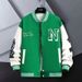 Men's Casual Style Baseball Jacket - Lightweight & Breathable Polyester Coat For Spring/Autumn - Loose Fit Streetwear Jacket With Side Pockets _viptrois.com