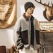 American Retro Faux Wool Floral Yarn For Men, Autumn And Winter High-End Trendy Brand, Patchwork Color-Block Barn Style_viptrois.com