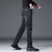 High-end Jeans Men's Autumn And Winter Velvet Slim-fitting Straight Elastic Casual Trousers New Fashion Men's Trousers_viptrois.com