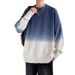 Autumn And Winter Sweater Gradient Color Round Neck Pullover Knitted Sweater For Teenagers Casual Woolen Clothes_viptrois.com