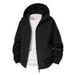 Unisex Waterproof Windbreaker Jacket – Oversized Streetwear Hooded Windcoat (S-XXXL, Mocha/Black/White)_viptrois.com