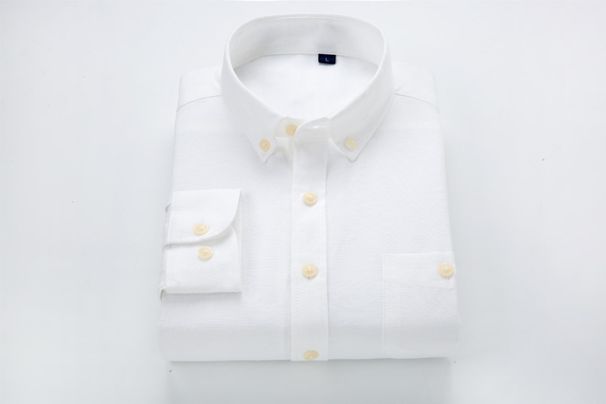Spring And Autumn New Oxford Spinning Men's Long Sleeve Shirt Youth Slim-fit Versatile Popular Casual Cross-border Foreign Trade Men's Shirt_viptrois.com
