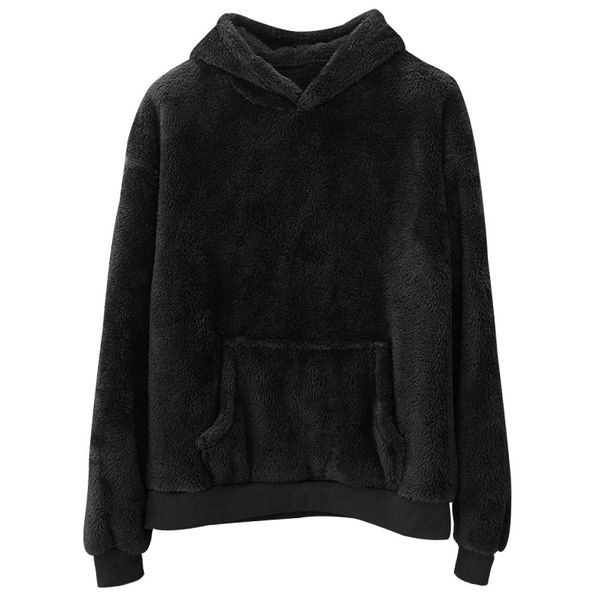 Men's Clothing New Winter Double Sided Velvet Youth Hooded Sweatshirt Men's Lamb Wool Winter Pullover Jacket_viptrois.com