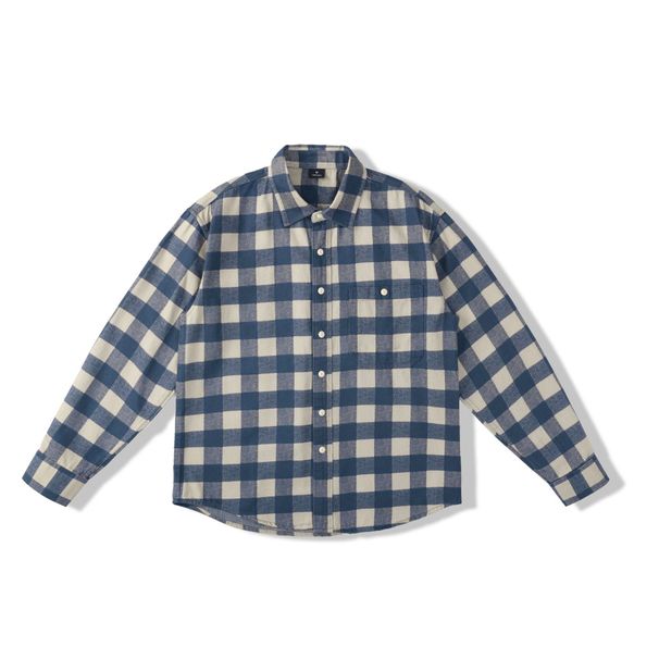 Men's Vintage Yarn-Dyed Shirt Jacket – Oversized Casual Outerwear In Washed Blue (M-4XL)_viptrois.com