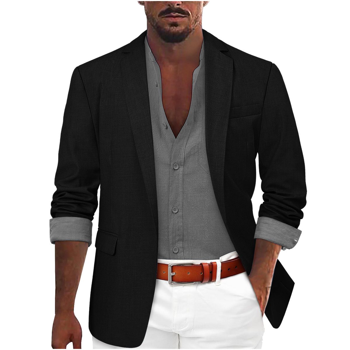 Men's Clothing One Button Casual Suit Fashion Jacket_viptrois.com
