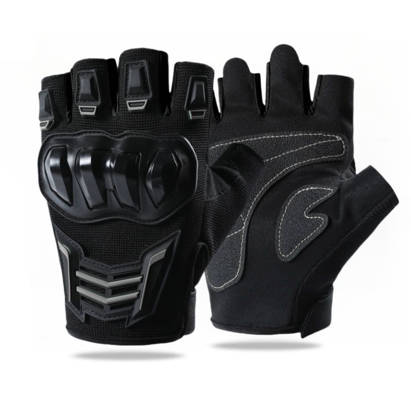 Tactical Riding Gloves Half Finger Summer Breathable Motorcycle Wear-Resistant Anti-Slip Mecha Men's Protection Strong_viptrois.com