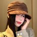Korean Style Suede Flat Top Beret For Women, New Autumn And Winter Fashionable Solid Color Hat That Makes Face Look_viptrois.com