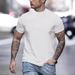 2024 Cross-border New Independent Station Suede Short Sleeve Men's T-Shirt Men's Crew Neck Casual Top Summer_viptrois.com