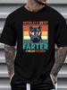 Worlds Best Farter I Mean Father T Shirt Best Cat Dad Ever T-Shirt Size S-5XL Designer Clothes Unisex Top For Everyday Wear Comfortable Stylish_viptrois.com