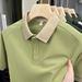 Men's Clothing New Fashion Casual Simple Lapel Men's T Shirt_viptrois.com