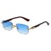 Square Frameless Sunglasses - Compact UV400 Tech Shades (2025 Minimalist Trend)_viptrois.com