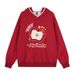 Creative Flocked Embroidery Hoodie Loose Casual Men's Design Vibe Trendy Streetwear Sweatshirt_viptrois.com