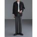 Men's Clothing Loose Wide Leg Trousers Men's Casual Pants Trendy Brand Handsome Straight Trousers_viptrois.com