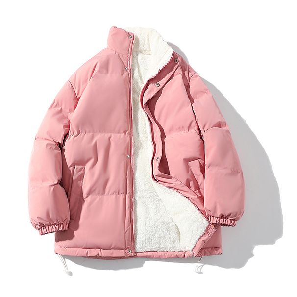 Unisex Stand Collar Fleece-Lined Jacket – Oversized Winter Coat With Multiple Pockets, Warm & Stylish (M-8XL, 5 Colors)_viptrois.com