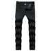 Men's Clothing Jeans, Slim Fit, Casual, Black And White, Trendy._viptrois.com