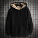 Men’s Fleece-Lined Corduroy Hoodie – Euro Fit Pullover With Sherpa Interior For Streetwear & Urban Layering (S-3XL, Black) – Unisex Winter Essential_viptrois.com