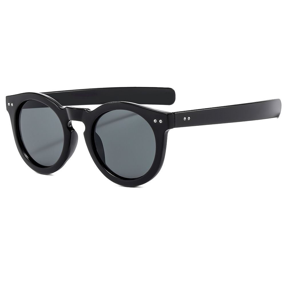 Men's Sunglasses New Fashion All Match Sunglasses For Men And Women Of Plain Makeup Trendy Sunglasses Anti Ultraviolet Round Frame Glasses_viptrois.com