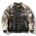 Embroidered Dragon Hip Hop Contrast Color High Street Baseball Coat Haruku Trendy Outerwear Casual Loose Jacket For Men_viptrois.com