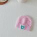 Kids' caps Girls mink Velvet Love embroidered pullover hat Candy color rolled edge soft warm skin Autumn and winter_viptrois.com