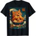 Camiseta Anime Con Gráfico Japonés Ramen Gato Para Hombres Y Mujeres, Camiseta De Meme Divertida_viptrois.com