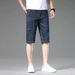 Summer Thi Six-Pocket Deim Shorts Me's Tredy Loose Plus Size Stretchy Six-Poit Versatile Casual Mid-Legth Pats_viptrois.com