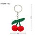 Bag Charm Cute Handmade Wool Knitted Cherry Pendant Mobile Phone Pendant Keychain Chain Car Key Bag Pendant Accessories_viptrois.com