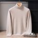 Nordmann High Collar 100% Pure Cashmere For Men, Autumn And Winter Knitted Base Shirt, Long Sleeve Pullover, Loose Fit, Warm Wool_viptrois.com