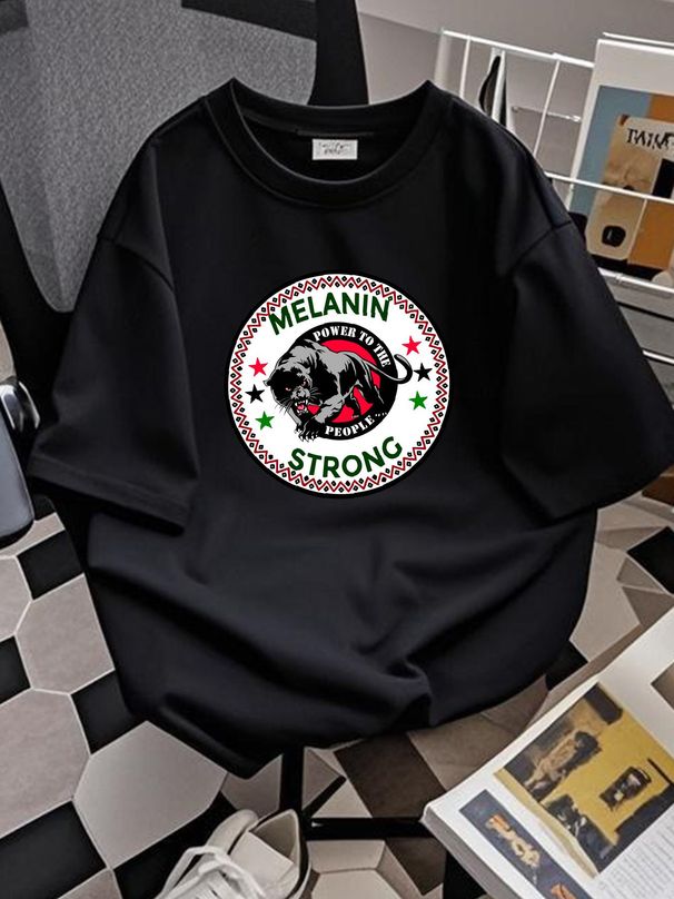 Panther Party T Shirt Melanated Wakanda African Zulu Kemetic Pride New Tee Top For Everyday Wear Stretched Comfortable Slightly Breathable Soft_viptrois.com