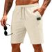 Men's Clothing Men's Waffle Knit Casual Shorts - Breathable Quick-Dry Loose Fit Beach & Commute Shorts (Beige, White, Black, Navy, Light Grey)_viptrois.com