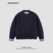 Designer Brand/Men's And Women's Same/Heavy 400g Shirt Cuffs Crew Neck Splicing Sweater_viptrois.com