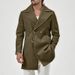 2025 Men's Autumn Winter New Style Lapel Double-Breasted Slim Fit Jacket Trench Coat_viptrois.com