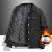 Autumn And Winter New Spring And Autumn Winter Fat Large Size Thickened Lapel Casual Tooling_viptrois.com