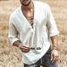Men's Clothing Chest Tie Corns Mid Sleeve T Shirt_viptrois.com