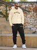 Fashion Brand Printing Leisure Sports Mens Suit Autumn and Winter Fleece lined Mens Pullover Hoodie Clothing Two pieces Set_viptrois.com
