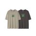boy Jie Zhan Men's Clothing|265G Pine Tree Foam Print T-Shirt 2025 Spring Summer New Heavy Loose Casual Pure Cotton Short_viptrois.com